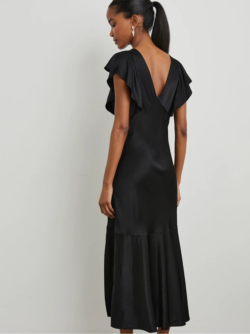 Rails Dina V-Neck Flutter Sleeve Dress M - Picture 4 of 11